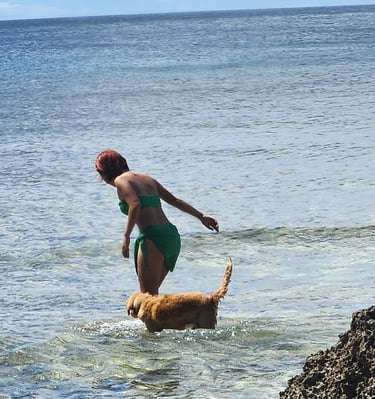 Exploring ocean at Callachuchi Homestay