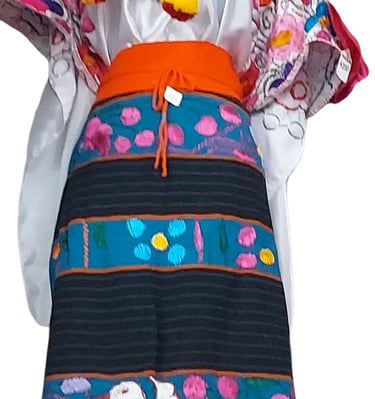 Yucatan folklorico dress with rebozo and tocado Tradiciones Norma Phoenix AZ