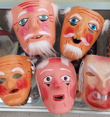 Folklorico handmade masks Viejitos Tradiciones Norma Phoenix AZ