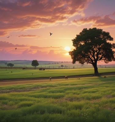 A vibrant logo design featuring luminous white and gold elements on a deep blue backdrop.