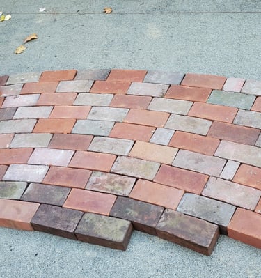 Installation of bricks for Walkway