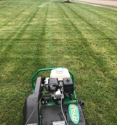 Aerator with over seed