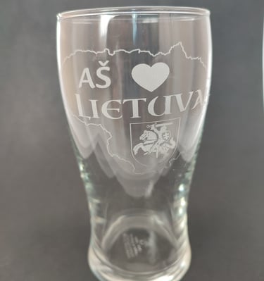 Graviruotas bokalas. Individuals graviravimas. Panevėžys