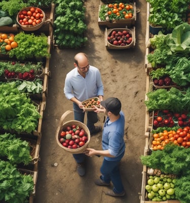 A vibrant workspace filled with computers and creative tools.