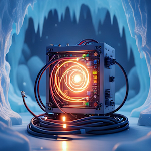Impression of supercomputer ‘Mother’ in an icy environment