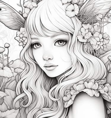 fairy coloring page