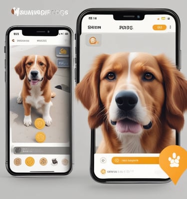 Woman and dog enjoy leisure time together.