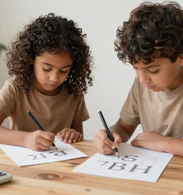 A close-up of hands writing in a notebook.