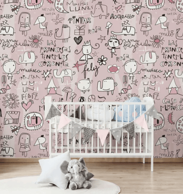 Vinilo decorativo cuarto niña