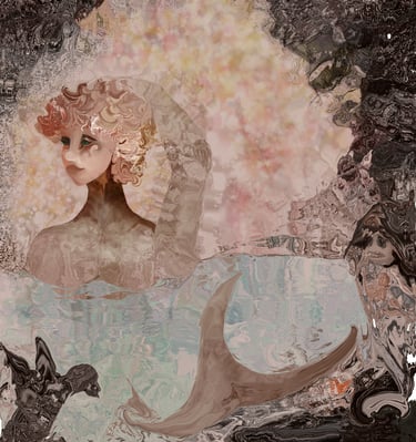 a mermaid in a pool of water