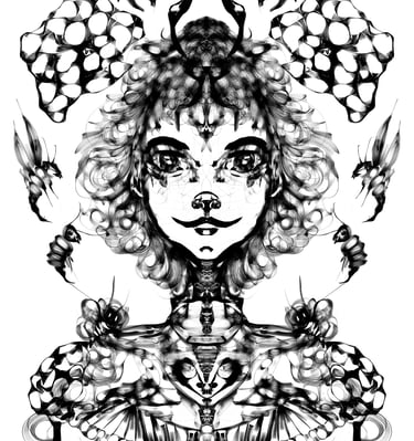 a woman with a - Queen Bee