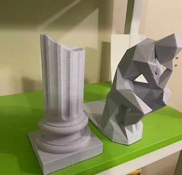 3d printed marble color sophisticated bookend