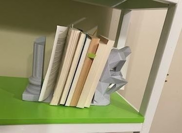 3d printed marble color sophisticated bookend
