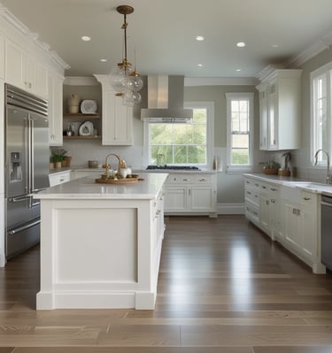 A modern kitchen equipped for traveling nurses.