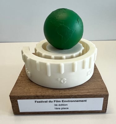 Trophée en impression 3D et en bois