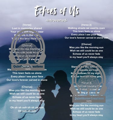 'Echoes of Us' Lyric art, lovers, nature