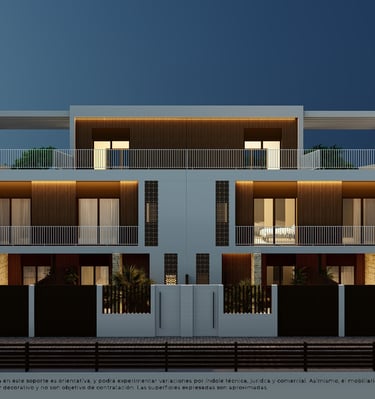 a building with a lot of windows and a fence