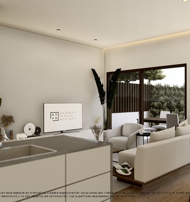 a living room with a couch and a television