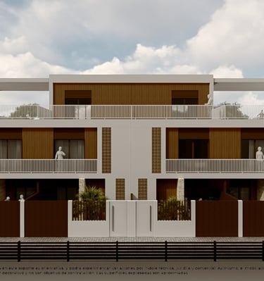 a building with a fenced in area with a fence