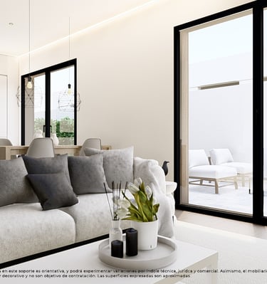 a living room with a couch and a table
