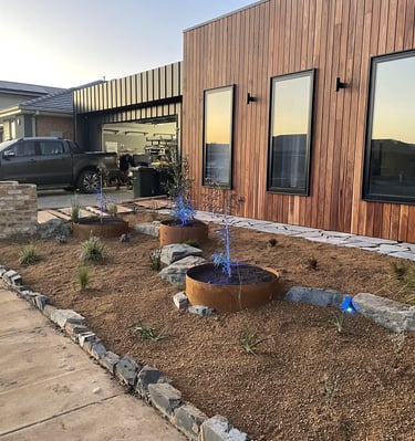 Front landscaping by Dylan Ludbrook Carpentry