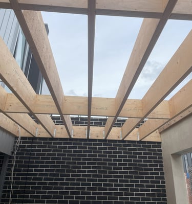 Carport beams by Dylan Ludbrook carpentry