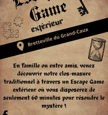Flyers escape game de l'ecomusée de la pomme et du cidre