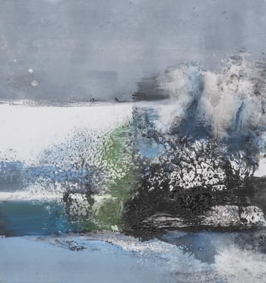 Tájkép sorozat#Napfoltok #sunspots /200euro/2024/ 40x40/akrilvegyes /Acrilyc_mixed media