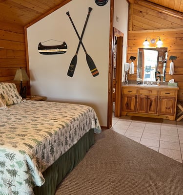 King beds in each cabin
