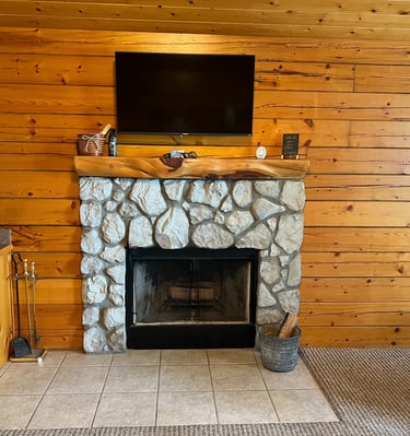 Cozy fireplace