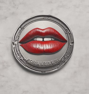 A digital coin glowing with futuristic designs.