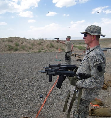 Gun range, Afghanistan, 2008