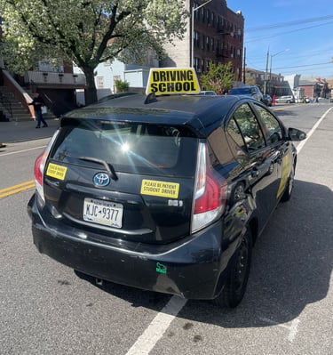 a taxi cab cab cab with a driver's license plate