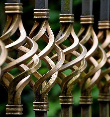 Golden spiral iron gate design
