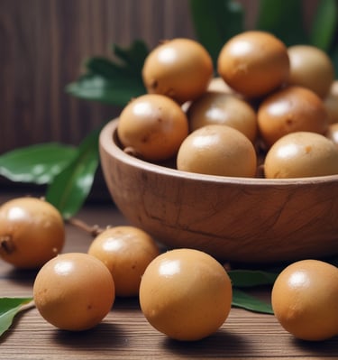 Whole coconut with a cracked shell exposing white coconut meat inside.