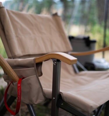 Iceco Camp chair with Snow Peak Peg Hammer