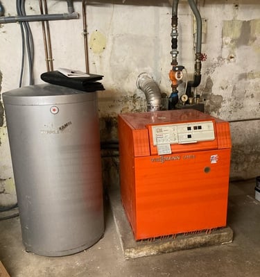 Une chaudière et son ballon à Bérenx