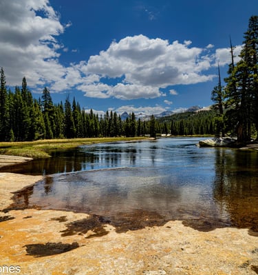 Tuolumne River on the east side of Yosemite National Park