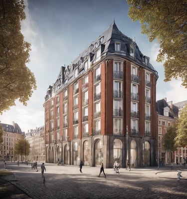 an aerial view of a snow covered mountain