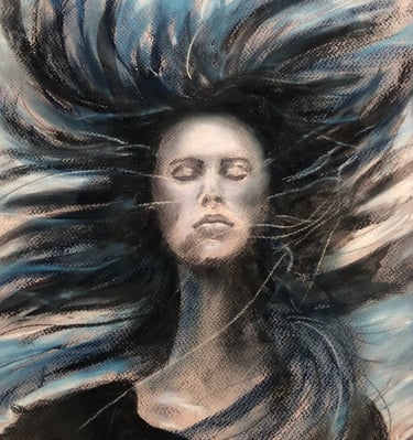 CBM Art Rhapsody in Blue Graphite & Chalk Pastel