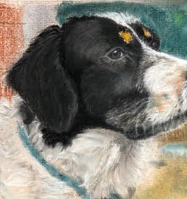 CBM Art_Hector_Chalk Pastel Dog artwork