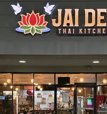 External view of Knoxville based Thai restaurant Jai Dee Thai Kitchen