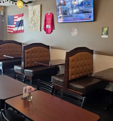 Interior view on Knoxville based Jai Dee Thai Kitchen