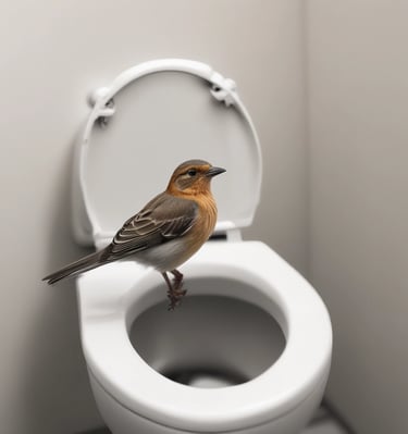 A water pipe is mounted on a wall, with a leak spraying water out in a narrow stream. The wall has some visible stains and damage, and there is a red object leaning against the wall.