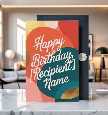a birthday card with a happy birthday card