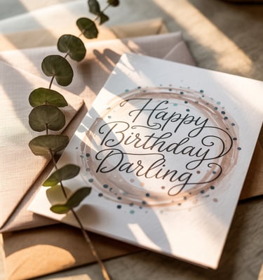 a birthday card with a happy birthday card