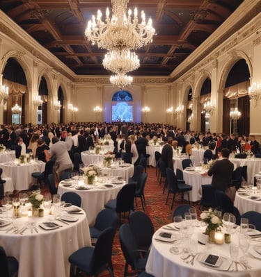 Guests enjoying interactive activities in a warmly decorated venue.