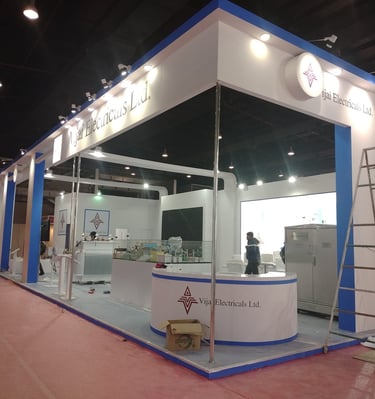 Elecrama 2023 reputaed client fabricate the stall, designing, lighting, video wall