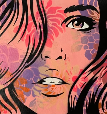 Efin womans portrait pink