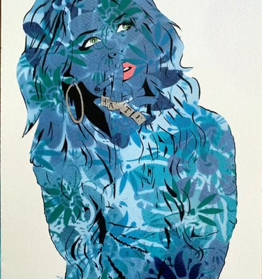 Efin art blue woman